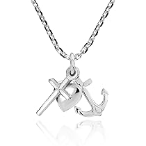 Amazon.co.jp: AeraVida 錨 ハートクロス 信仰 愛 希望 925